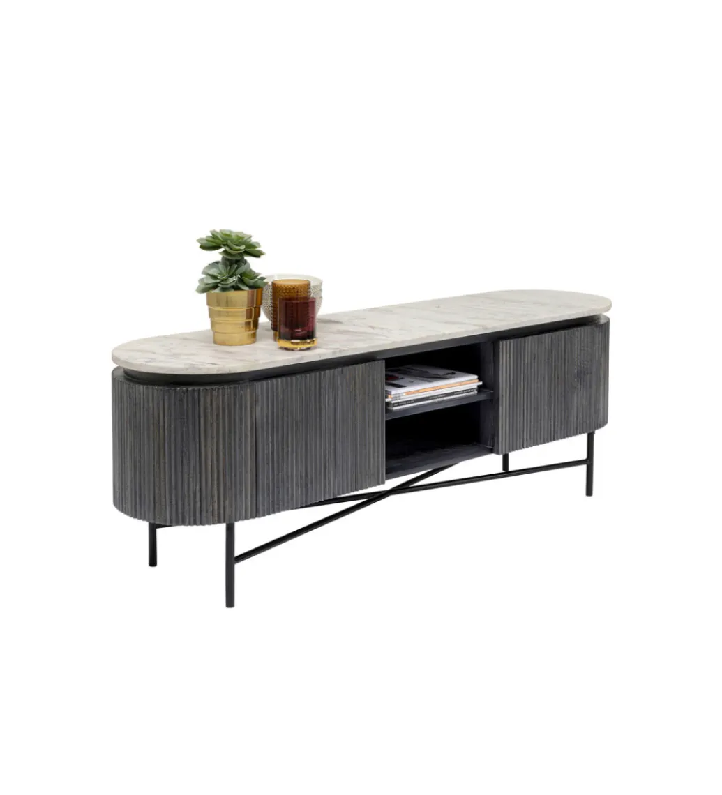Stolik pod TV Glenn 150 cm antracytowy*KARE Outlet