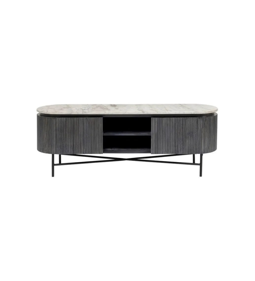 Stolik pod TV Glenn 150 cm antracytowy*KARE Outlet