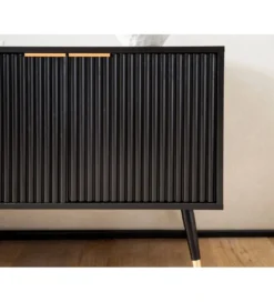Stolik pod TV GLIMER 150 cm czarny*WOHNLING, GERMANY Clearance