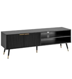 Stolik pod TV GLIMER II 150 cm czarny*WOHNLING, GERMANY