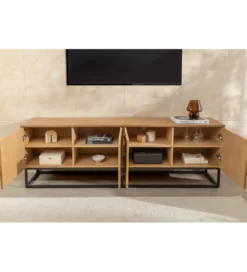 Stolik pod TV GRANDEZZA 180 cm kolor drewna dębu*Invicta Interior