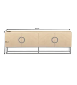 Stolik pod TV GRANDEZZA 180 cm kolor drewna dębu*Invicta Interior