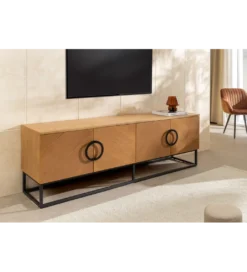 Stolik pod TV GRANDEZZA 180 cm kolor drewna dębu*Invicta Interior