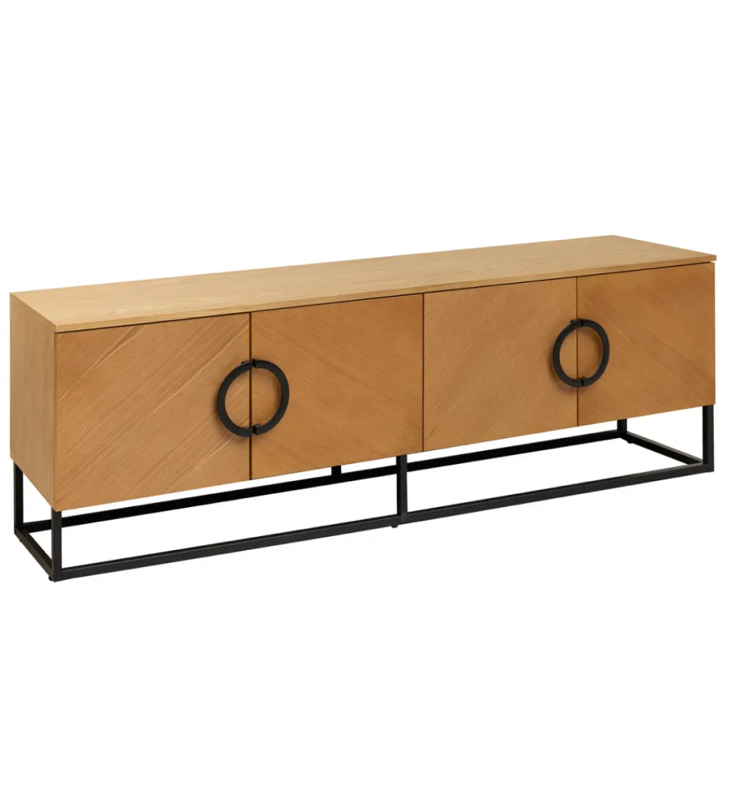 Stolik pod TV GRANDEZZA 180 cm kolor drewna dębu*Invicta Interior