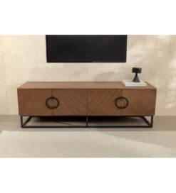 Stolik pod TV GRANDEZZA 180 cm kolor drewno orzecha*Invicta Interior Clearance