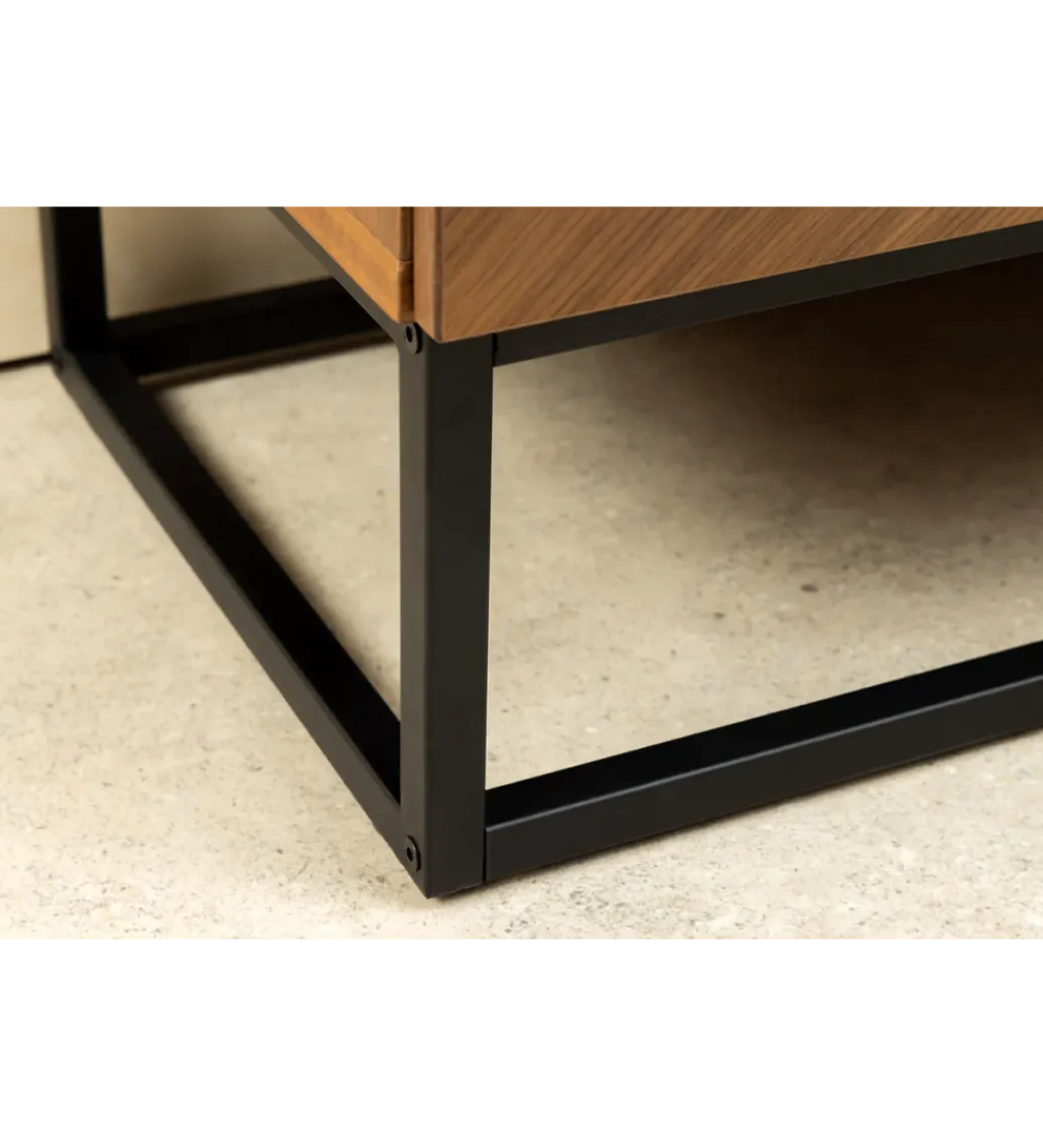 Stolik pod TV GRANDEZZA 180 cm kolor drewno orzecha*Invicta Interior Clearance