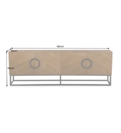 Stolik pod TV GRANDEZZA 180 cm kolor drewno orzecha*Invicta Interior Clearance