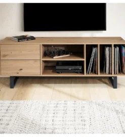 Stolik pod TV GRASSE 150 cm w optyce dębu*WOHNLING, GERMANY Discount