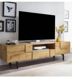 Stolik pod Tv GROSSETO 160 cm w kolorze dąb*WOHNLING, GERMANY Clearance