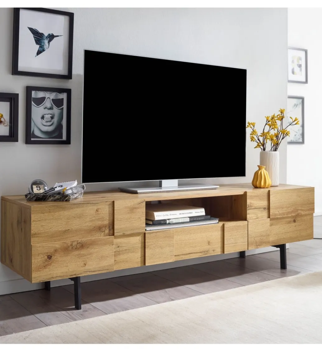 Stolik pod Tv GROSSETO 160 cm w kolorze dąb*WOHNLING, GERMANY Clearance