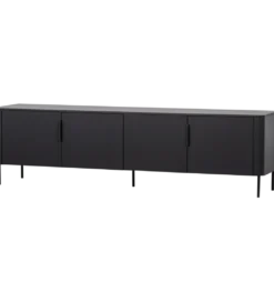 Stolik pod TV GUNNAR 200 cm czarny mat*WOOOD