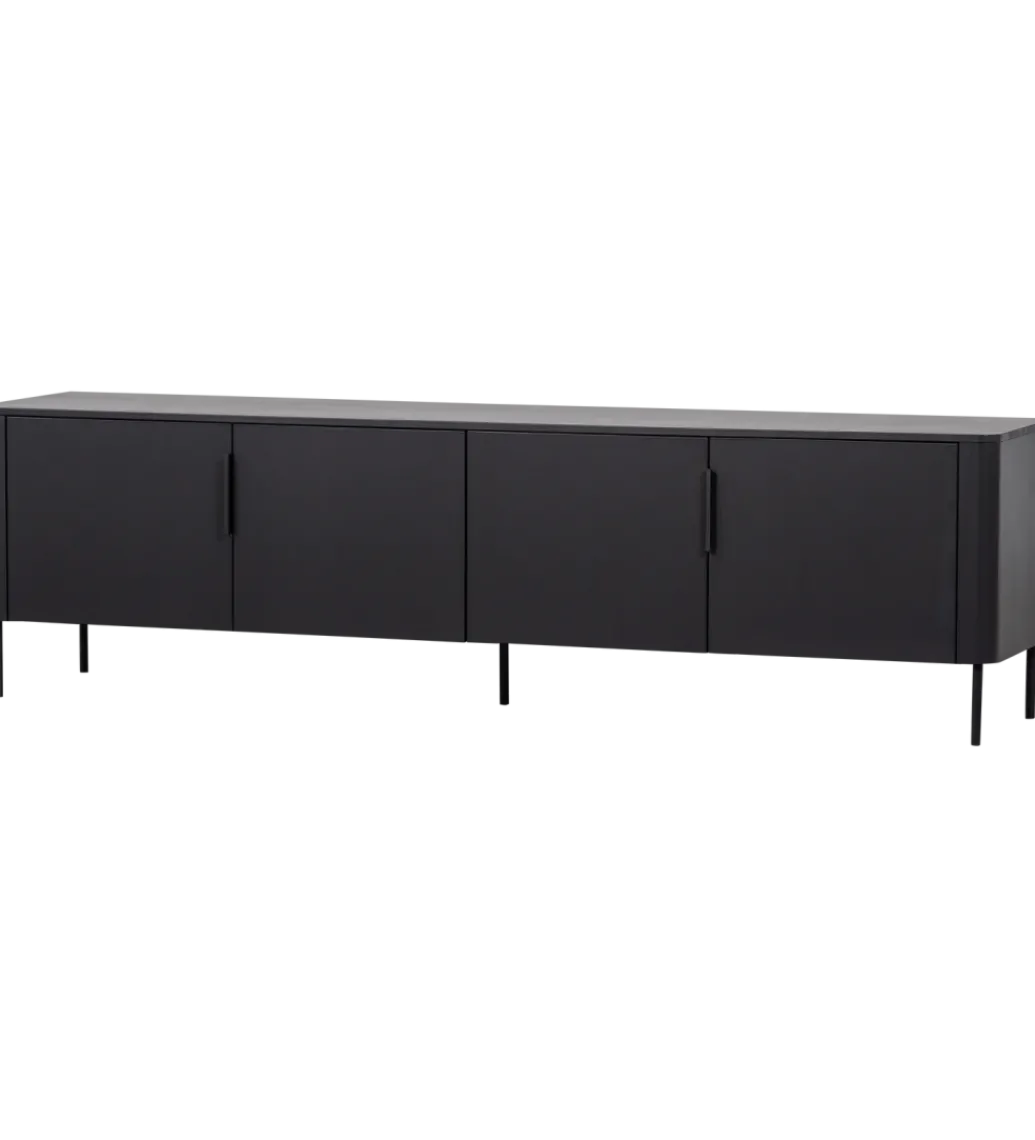 Stolik pod TV GUNNAR 200 cm czarny mat*WOOOD