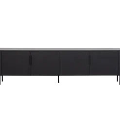 Stolik pod TV GUNNAR 200 cm czarny mat*WOOOD