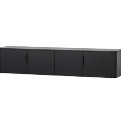 Stolik pod TV GUNNAR 200 cm czarny mat*WOOOD