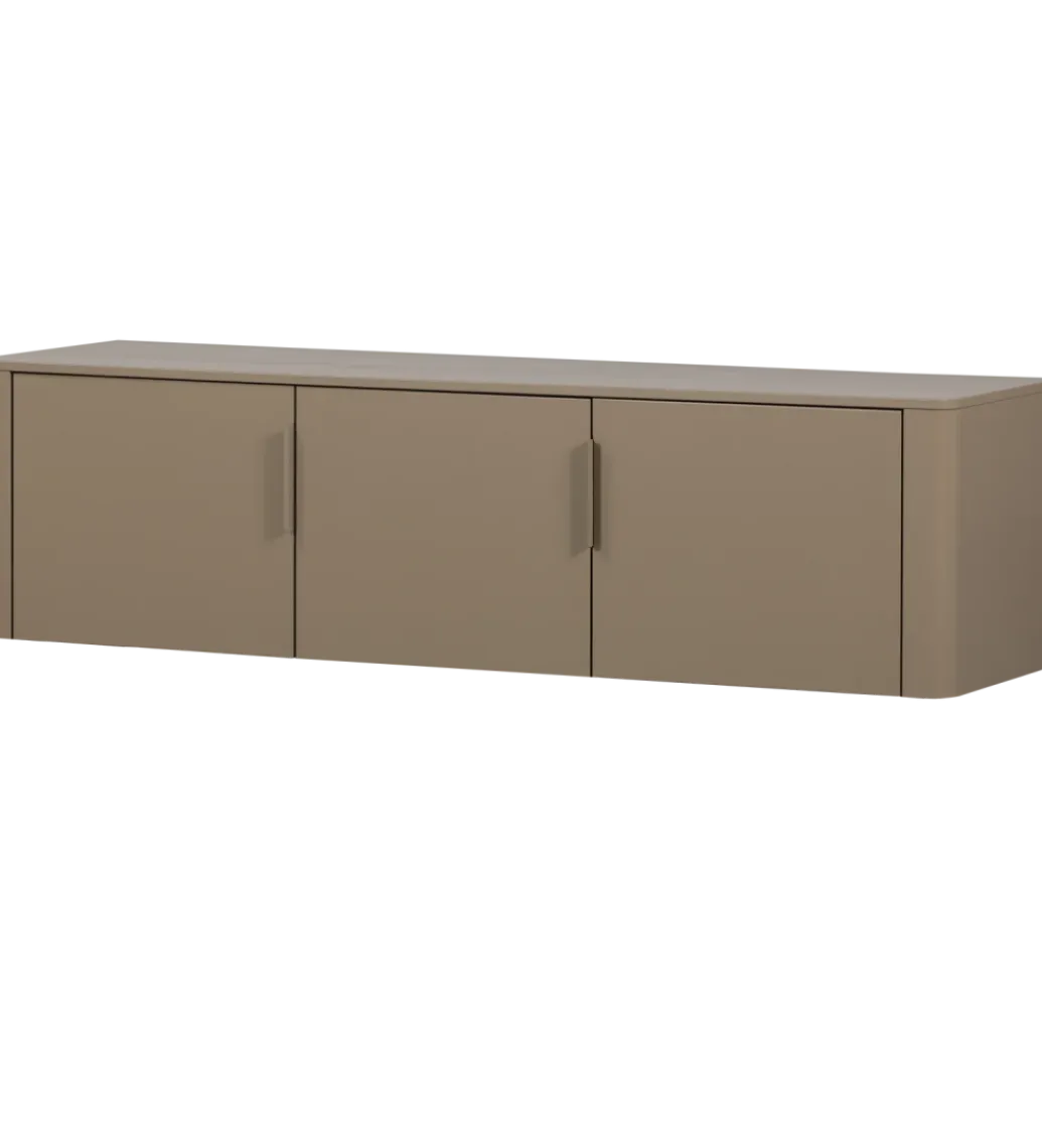 Stolik pod TV GUNNAR 154 cm drewno sosny szary*WOOOD Best