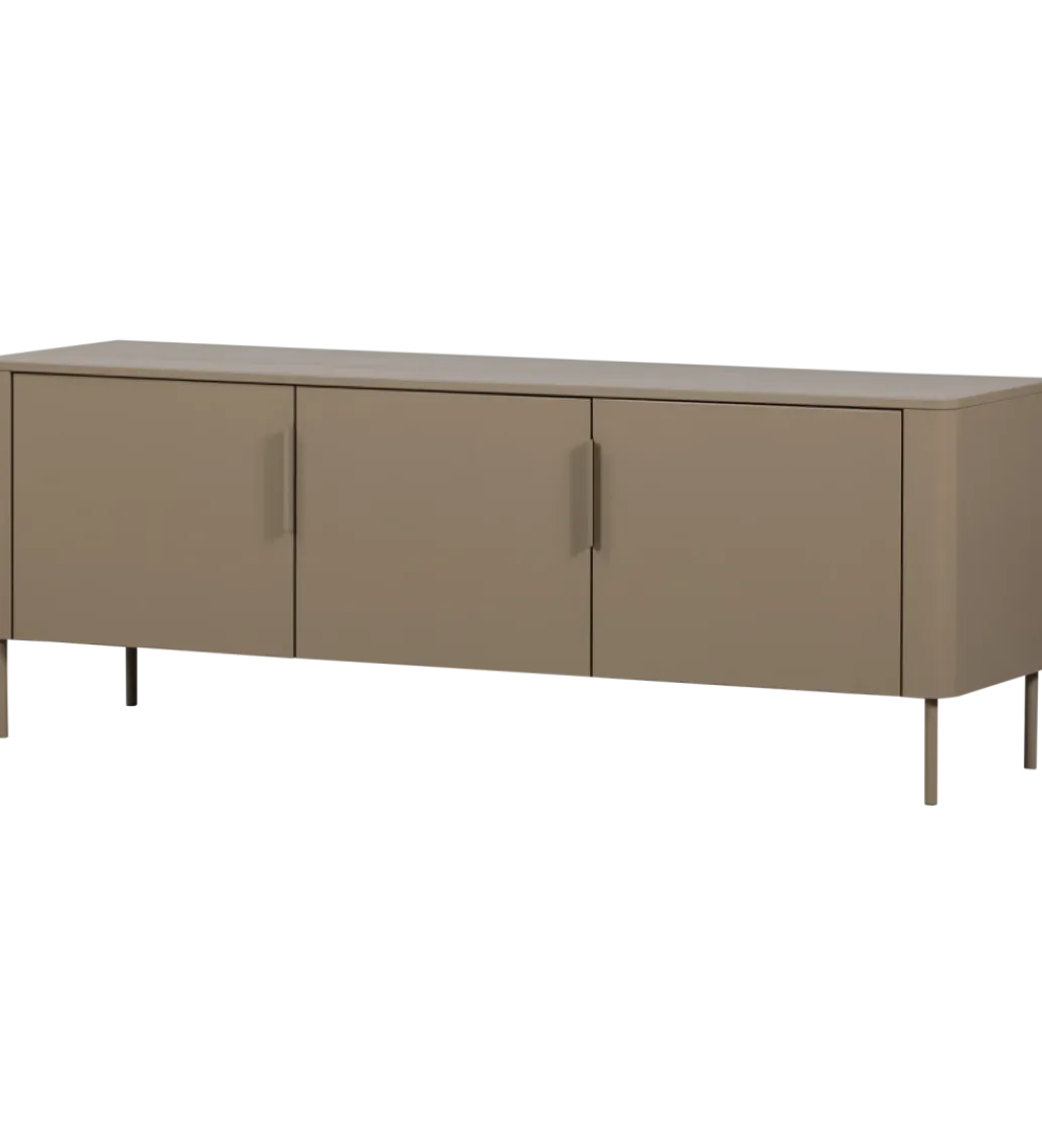 Stolik pod TV GUNNAR 154 cm drewno sosny szary*WOOOD Best