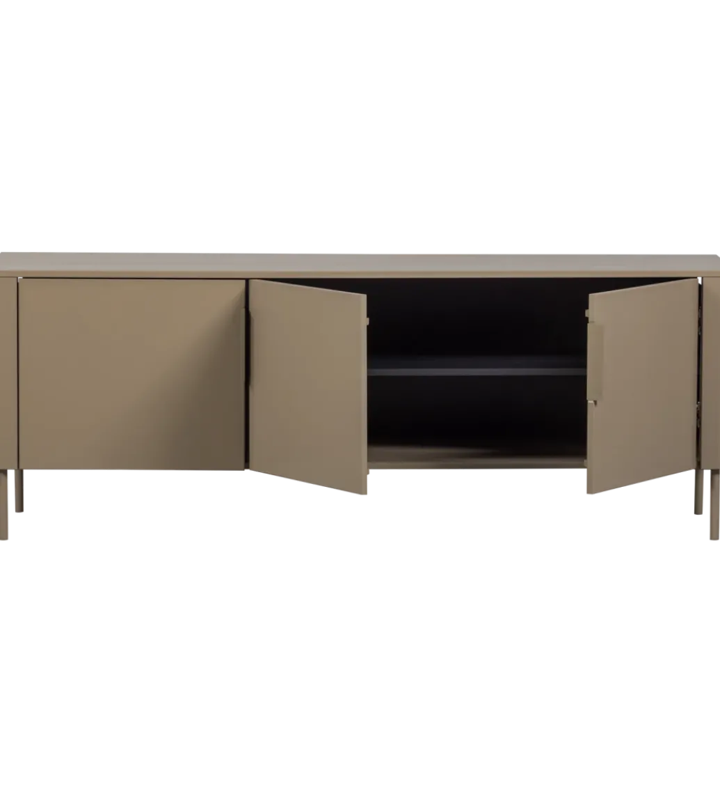 Stolik pod TV GUNNAR 154 cm drewno sosny szary*WOOOD Best