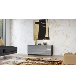 Stolik pod TV HELIO 120 cm czarno-szary*Helvetia Sale
