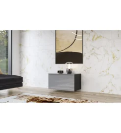 Stolik pod TV HELIO 80 cm czarno-szary*Helvetia New