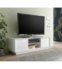 Stolik pod TV ICEE 139 cm biały*MCA Linia Włoska New
