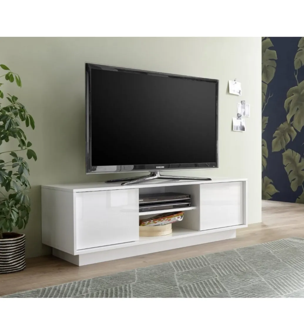 Stolik pod TV ICEE 139 cm biały*MCA Linia Włoska New