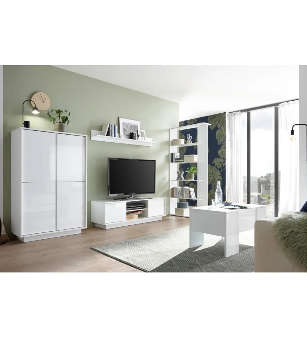 Stolik pod TV ICEE 139 cm biały*MCA Linia Włoska New