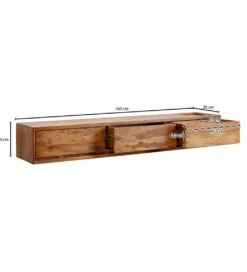 Stolik pod TV INDIOS III 160 cm drewno sheesham*WOHNLING, GERMANY Best