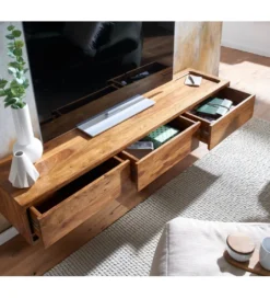 Stolik pod TV INDIOS III 160 cm drewno sheesham*WOHNLING, GERMANY Best