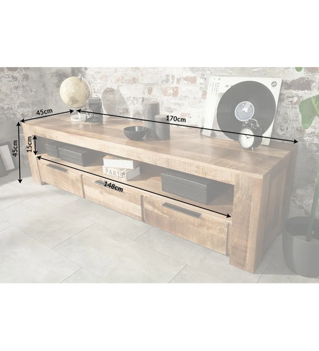 Stolik pod TV Iron Craft 170 cm drewno mango*Invicta Interior Online