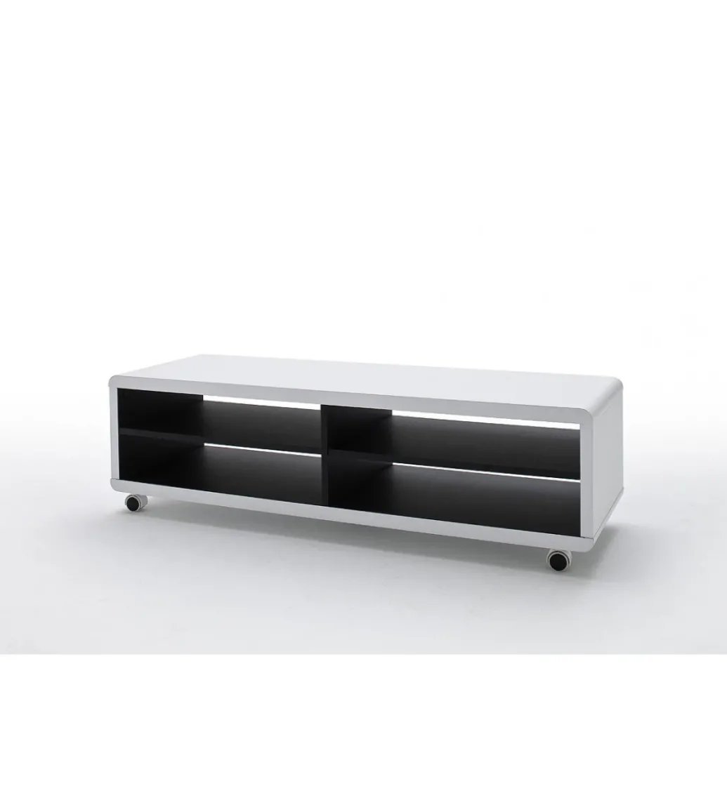 Stolik pod TV JEFF II 120cm biało czarny*MCA New