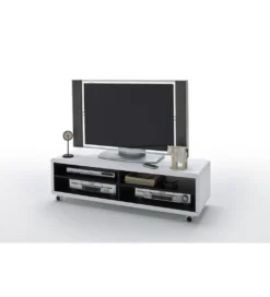 Stolik pod TV JEFF II 120cm biało czarny*MCA New