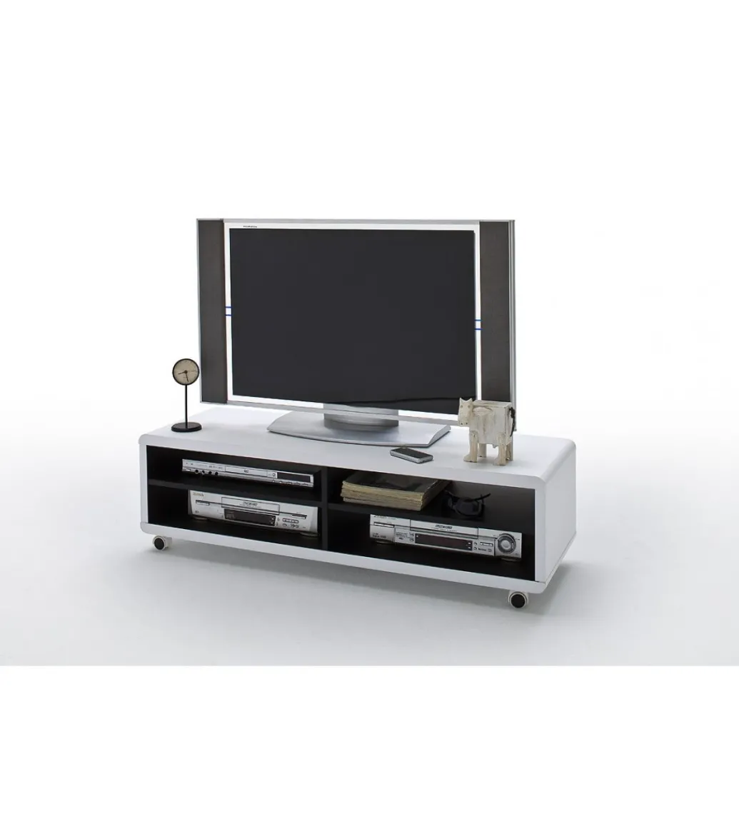 Stolik pod TV JEFF II 120cm biało czarny*MCA New