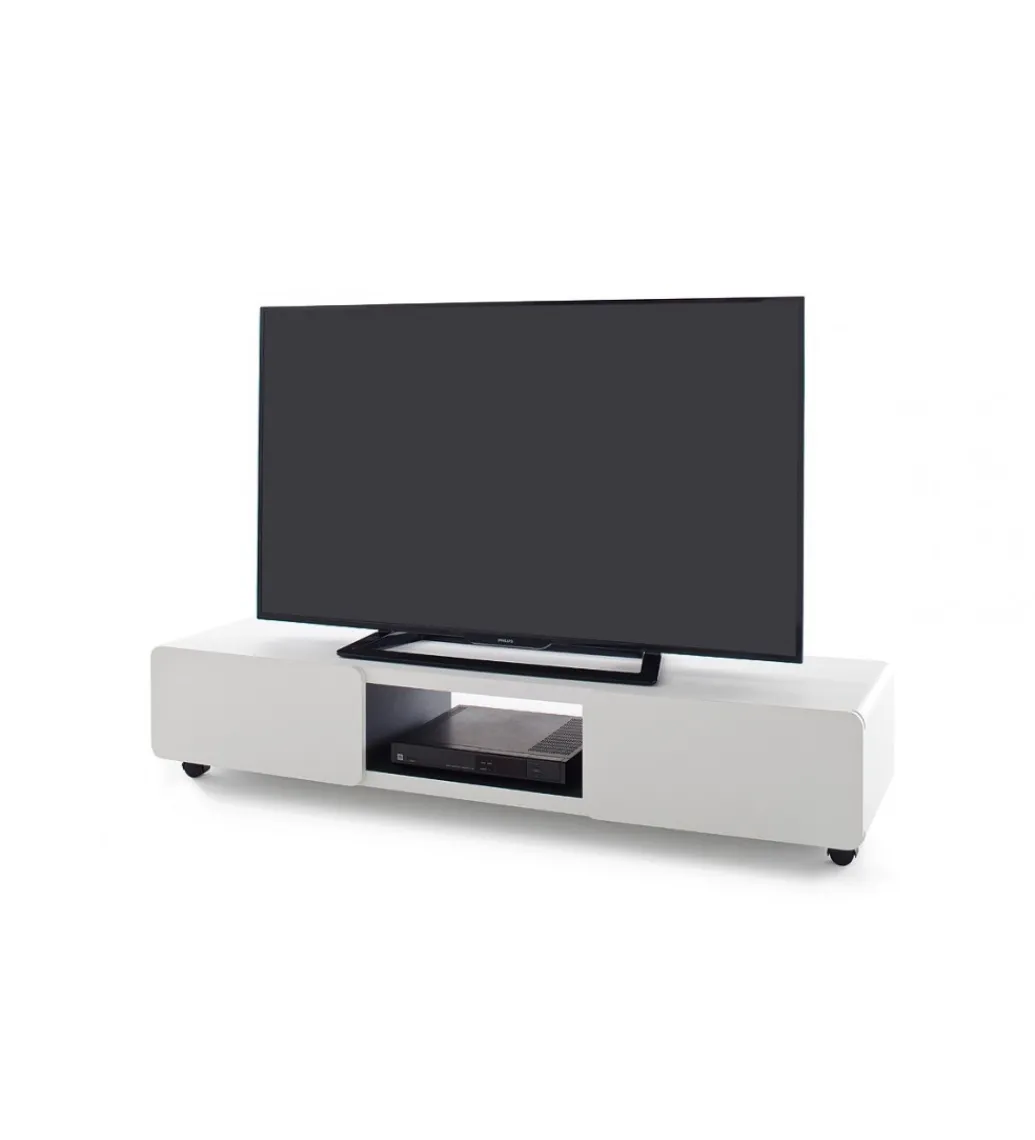 Stolik pod TV JEFF III 140 cm biało czarny*MCA