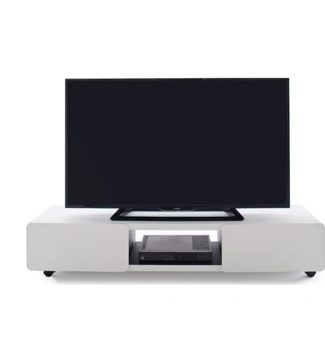 Stolik pod TV JEFF III 140 cm biało czarny*MCA