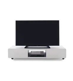 Stolik pod TV JEFF III 140 cm biało czarny*MCA