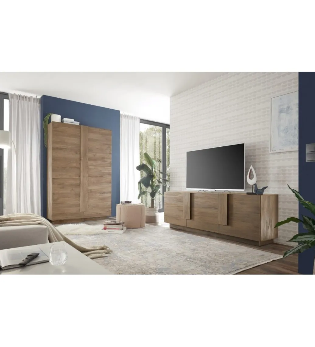 Stolik pod TV JUPITER 182 cm w kolorze dąb Mercure*MCA Linia Włoska