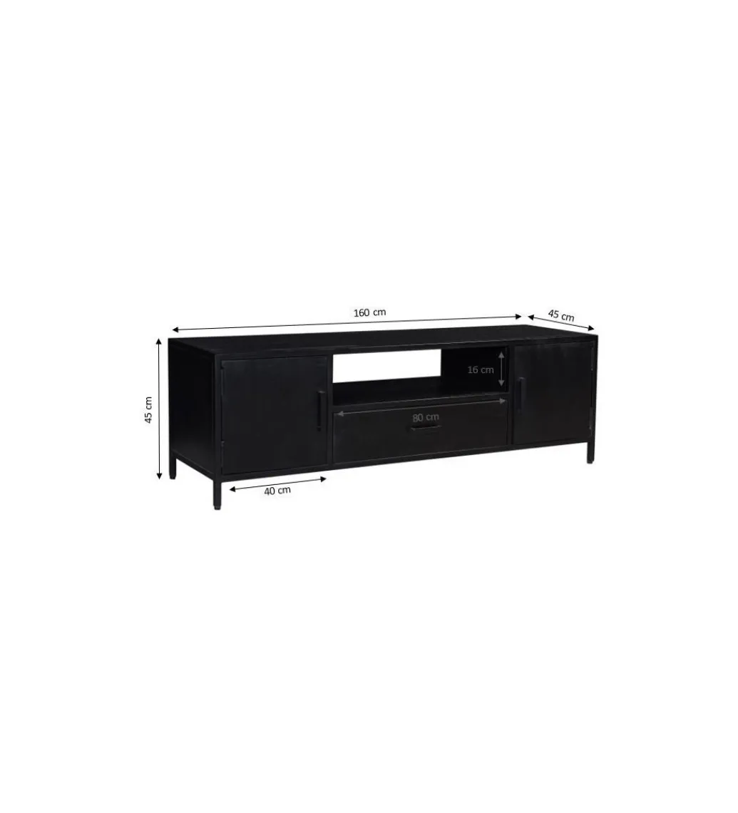 Stolik pod TV KALIA 160 cm czarny*LF-Design Online