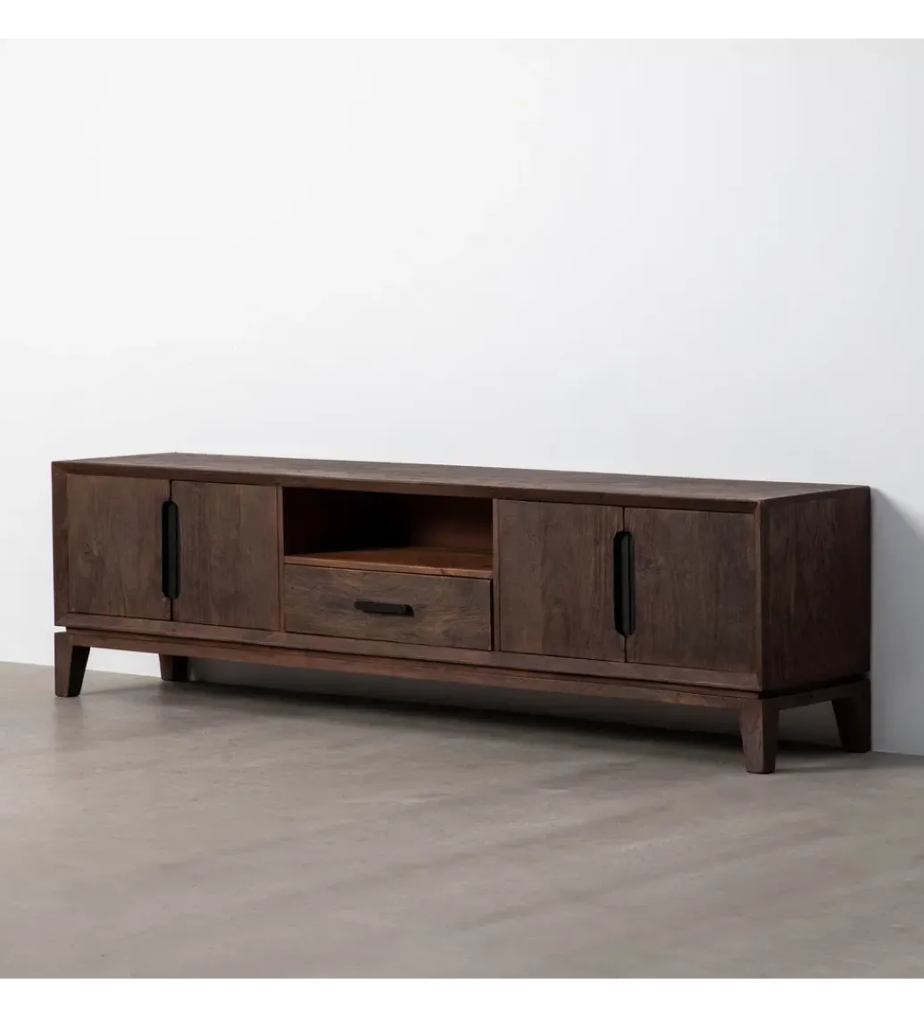 Stolik pod TV KILIAN 200 cm drewno mango brązowa*Zona-Design Discount