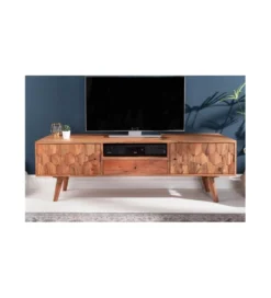Stolik pod TV Komodo Mystic Living 140 cm drewno akacja*Invicta Interior Hot