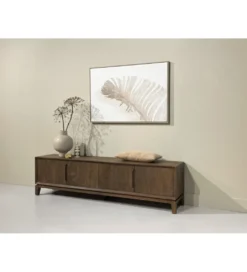 Stolik pod TV KORTE 210 cm drewno mango brąz*LF-Design New