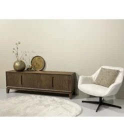 Stolik pod TV KORTE 170 cm drewno mango brąz*LF-Design New
