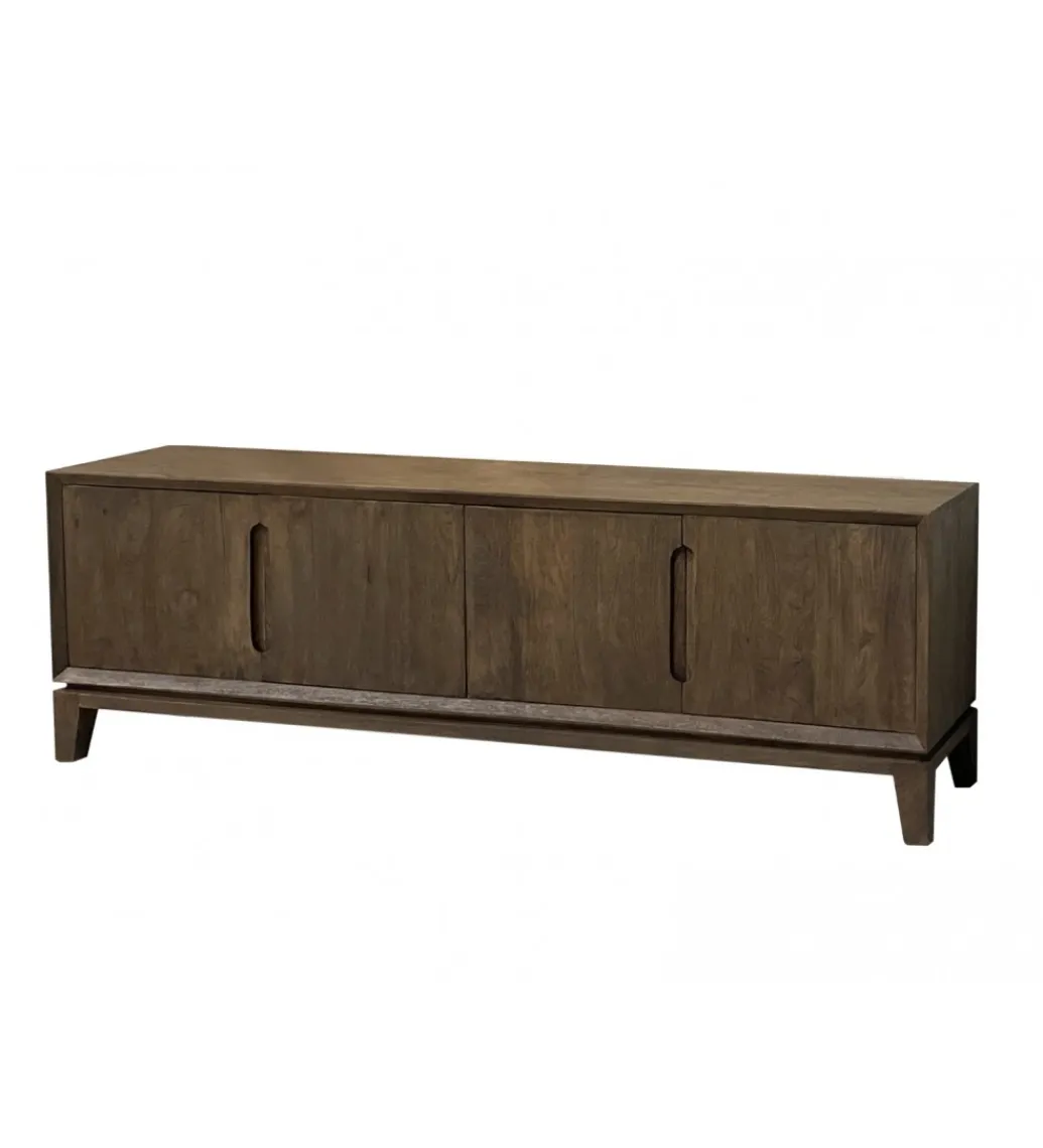 Stolik pod TV KORTE 170 cm drewno mango brąz*LF-Design New