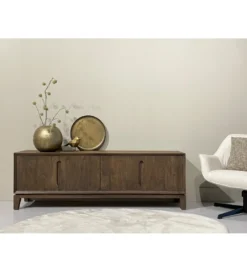 Stolik pod TV KORTE 170 cm drewno mango brąz*LF-Design New