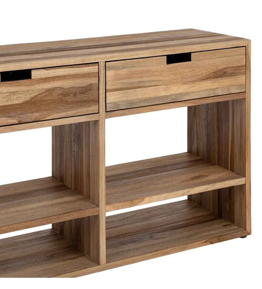 Stolik pod TV KURAN 140 cm drewno teak*Zona-Design Clearance