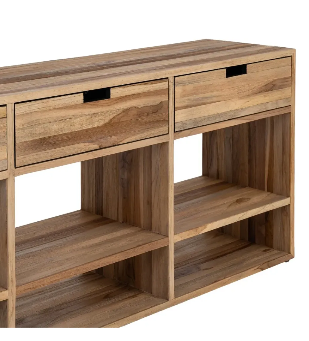 Stolik pod TV KURAN 140 cm drewno teak*Zona-Design Clearance