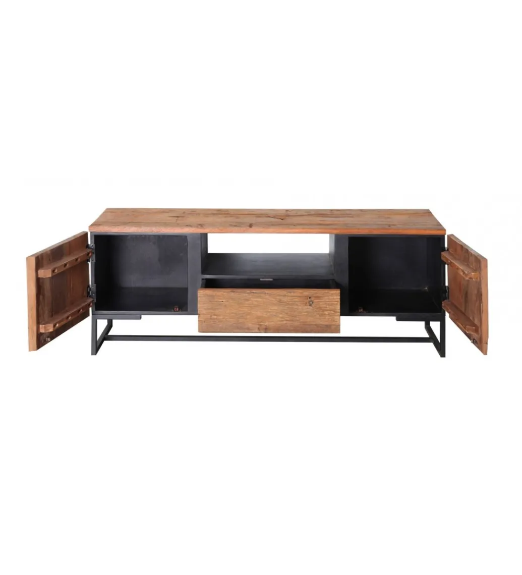 Stolik pod TV LACERTA 145 cm drewno akacja*Imeri Discount