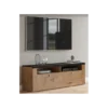 Stolik pod TV LARONA 140 cm o wybarwieniu dąb lefkas z kolorem touchwood*Helvetia