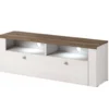 Stolik pod TV LARONA 140 cm o wybarwieniu Sonoma Trufel z kolorem Sibiu Larche*Helvetia Outlet