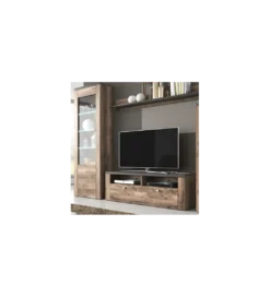 Stolik pod TV LARONA 140 Cm O Wybarwieniu Satin Nussbaum z kolorem Touchwood*Helvetia Online