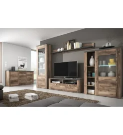 Stolik pod TV LARONA 140 Cm O Wybarwieniu Satin Nussbaum z kolorem Touchwood*Helvetia Online